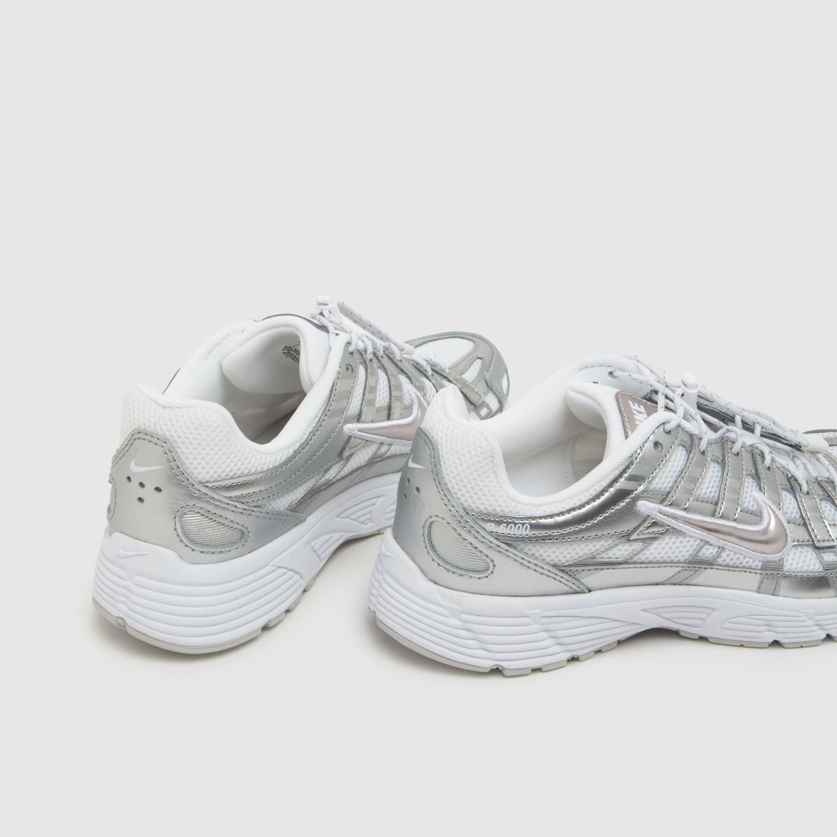 Nike P-6000 Youth in White & Silver Nike P-6000 7