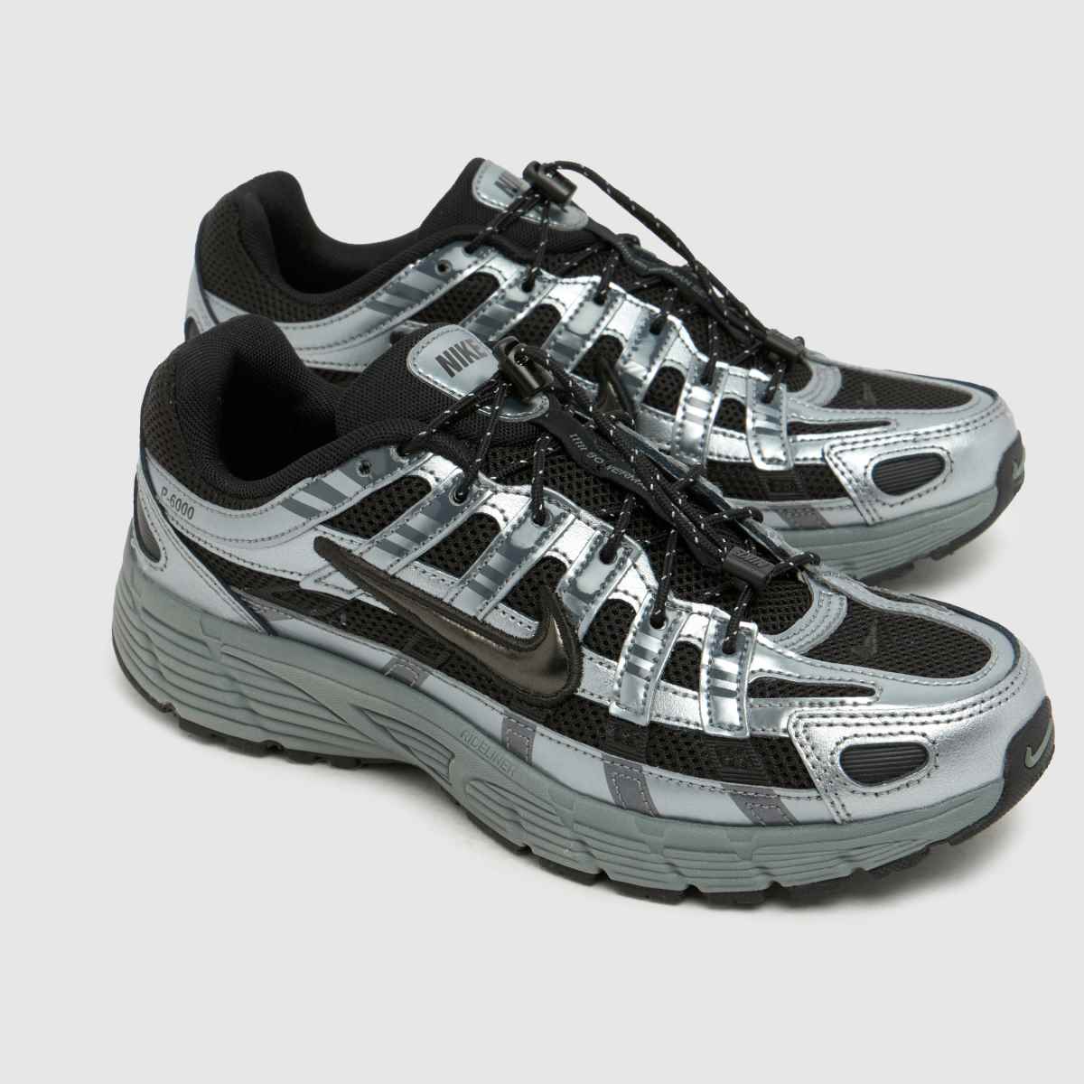 Nike P-6000 Youth in Black & Silver Nike P-6000 4