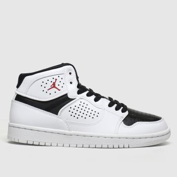 nike jordan white & black access trainers youth nike jordan white & black access trainers youth