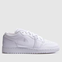 Nike Jordan Air 1 Low Youth in White Nike Jordan Air 1 Low,1 of 4