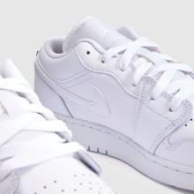 Nike Jordan Air 1 Low Youth in White Nike Jordan Air 1 Low,3 of 4