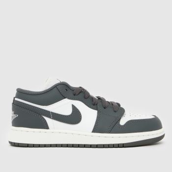 Nike Jordan White & grey Air Jordan 1 Low Youth