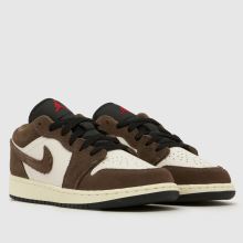 Nike Jordan Air 1 Low Youth in Beige & Brown Nike Jordan Air 1 Low,2 of 4