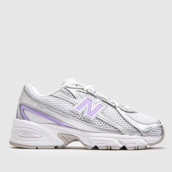 New Balance White & Purple 740 Youth