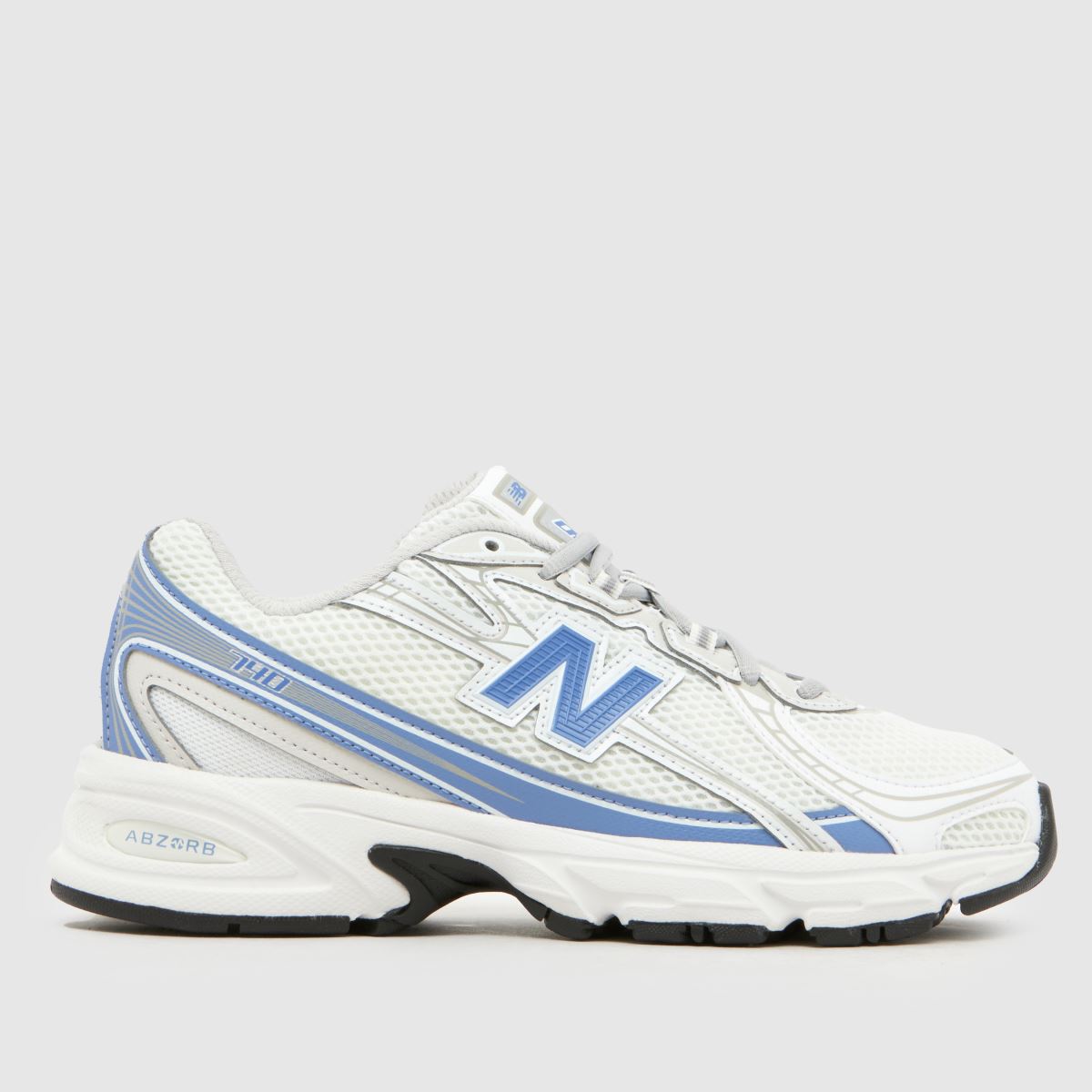 New Balance White & Blue 740 Youth Trainers