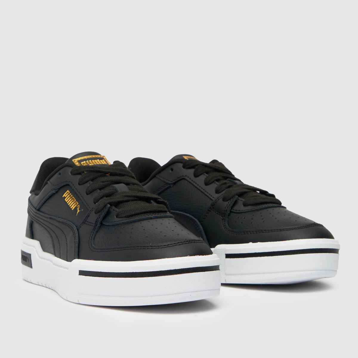 Kids Unisex Black & White PUMA Ca Pro Classic Trainers schuh