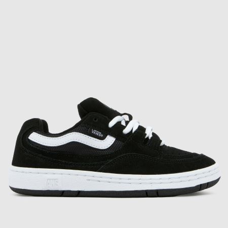 Kids Youth Black White Vans Speed Ws Trainers schuh