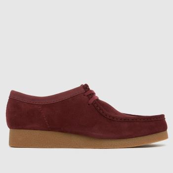 Clarks Burgundy Wallabee Evo Mens Shoes