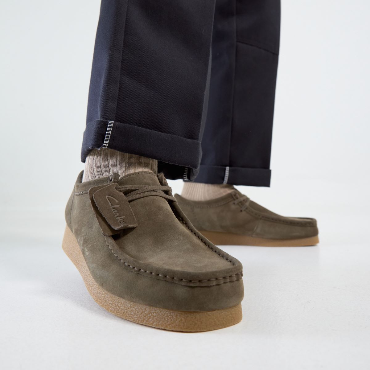 靴 Clarks Wallabee Khaki us 9 1/2 Mens Khaki Clarks Wallabee Evo Shoes | schuh