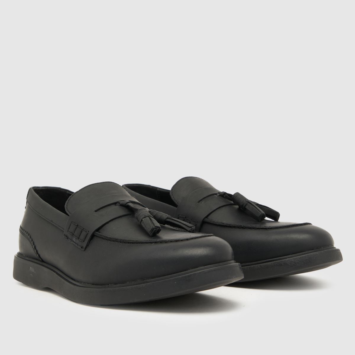 Mens Black H BY HUDSON Cato Loafer Shoes schuh