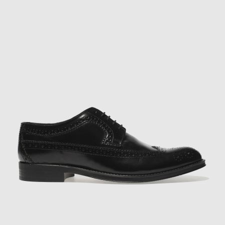 mens black ikon nottingham brogue shoes | schuh
