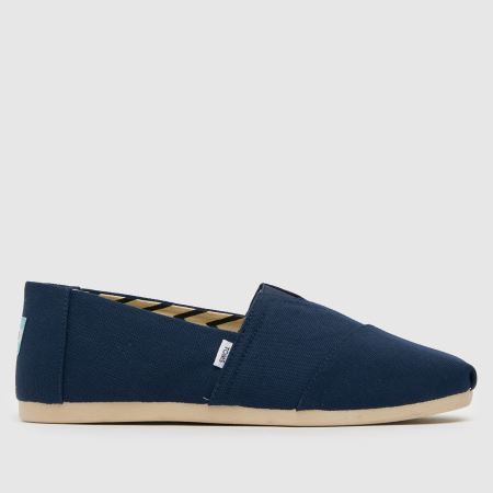 Mens Navy TOMS Alp Recycled Cotton Vegan Shoes | schuh