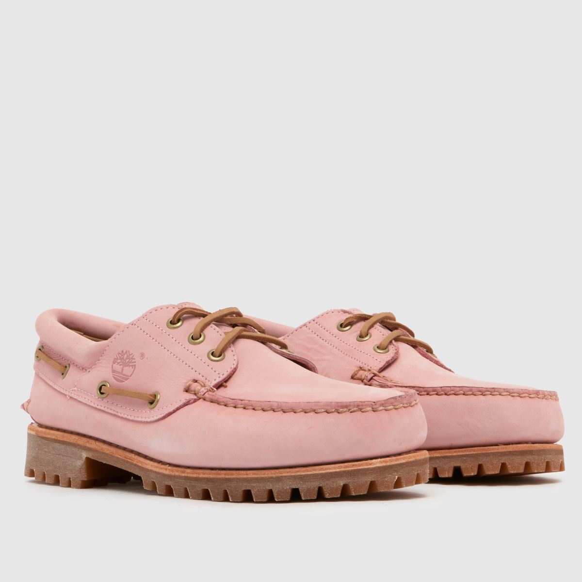 Timberland Authentic 3 Eye Boat in Pale Pink Timberland Authentic 3 Eye Boat 1