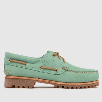 Timberland Green Authentic 3 Eye Boat Mens Shoes