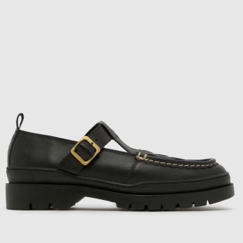 KLEMAN Black Rade Oak T-Bar Mens Shoes