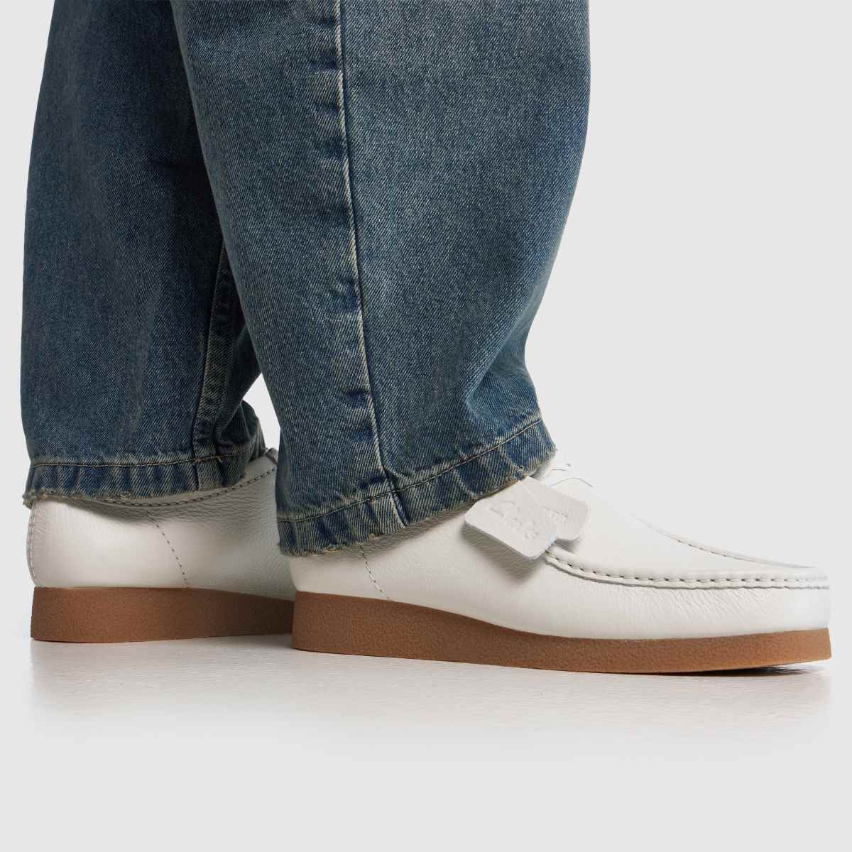 Mens White Clarks Wallabee Evo Shoes | schuh