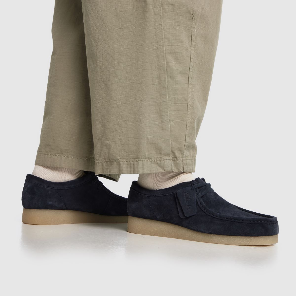 Mens Navy Clarks Wallabee Evo Shoes | schuh