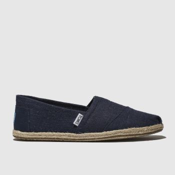 TOMS navy alpargata washed rope shoes TOMS navy alpargata washed rope shoes