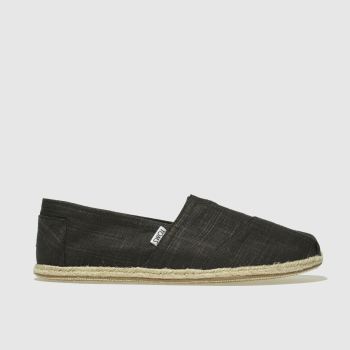 Herren toms Schwarz Alpargata Washed Rope Schuhe Herren toms Schwarz Alpargata Washed Rope Schuhe