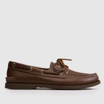 SPERRY Brown 2 Eye Boat Mens Shoes