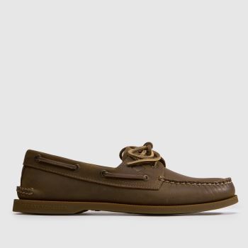 SPERRY Dark Brown 2 Eye Boat Mens Shoes