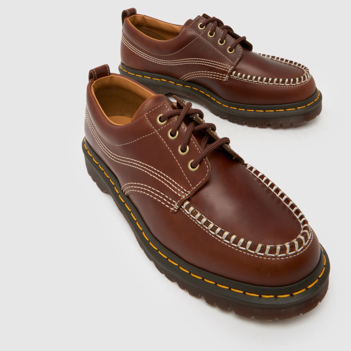 Mens Brown Dr Martens Lowell Moc Toe Shoes | schuh