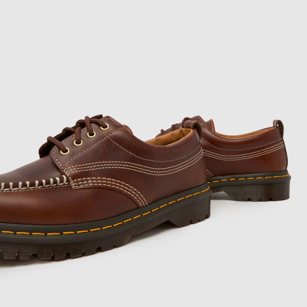 Mens Brown Dr Martens Lowell Moc Toe Shoes | schuh