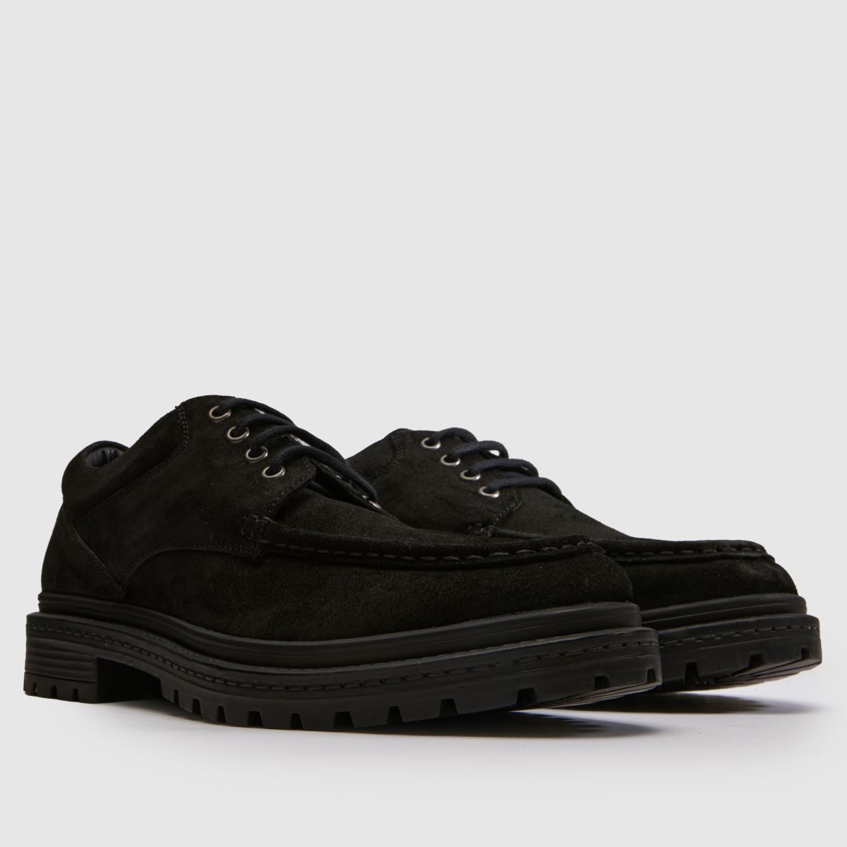 schuh Parma Suede Apron Lace Up in Black schuh Parma Suede Apron Lace Up 1