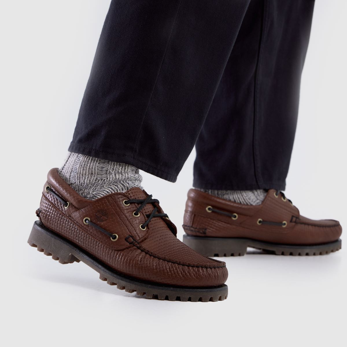 Mens Brown Timberland Authentic Woven Boat Shoes | schuh