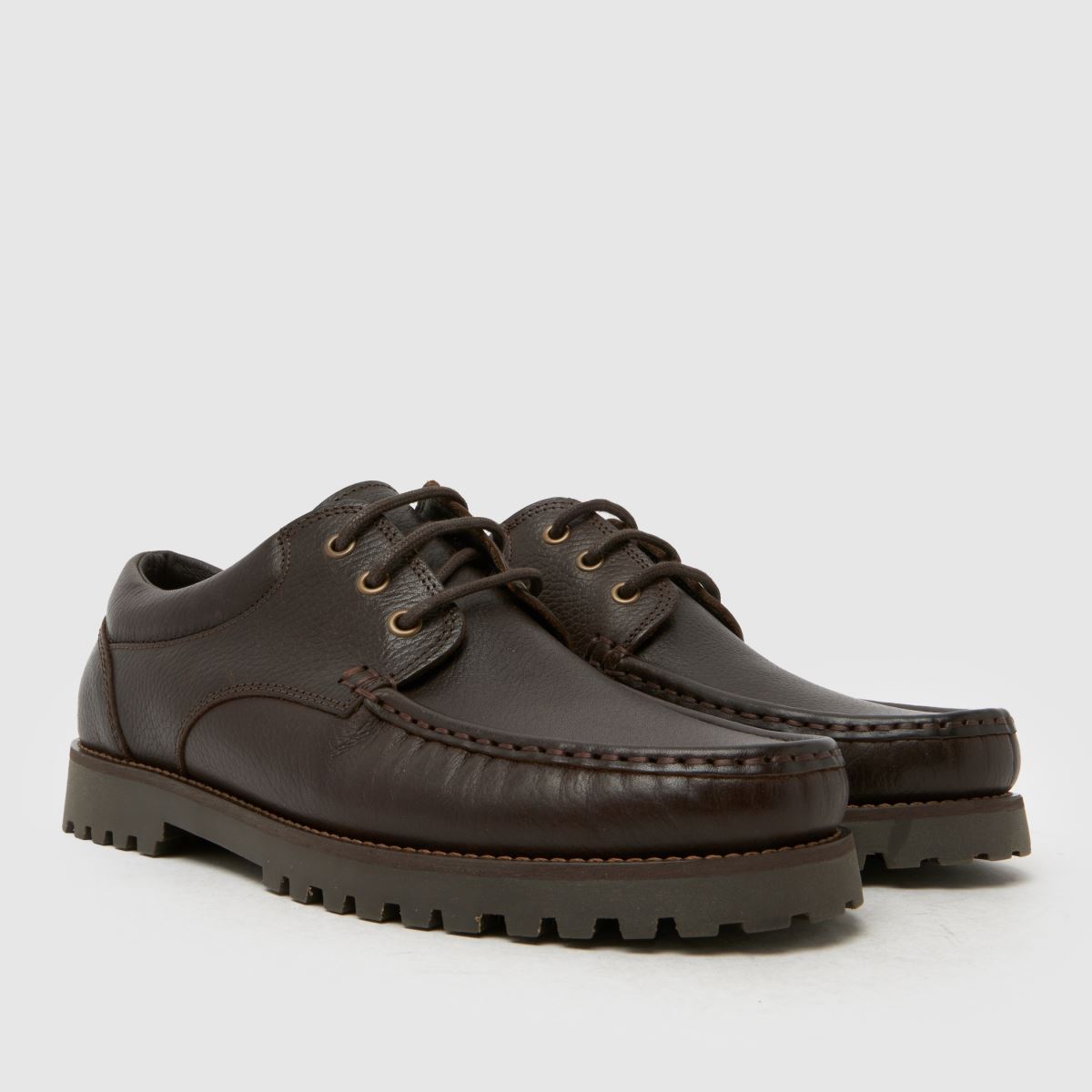 schuh Penn Leather Boat in Dark Brown schuh Penn Leather Boat 1