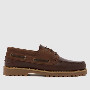 schuh Brown Princeton Leather Boat Mens Shoes