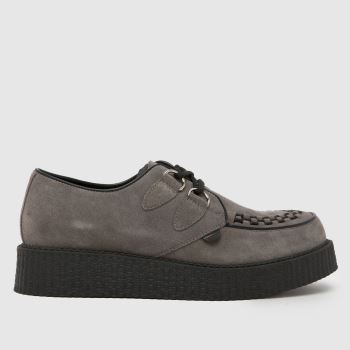 UNDERGROUND Grey Original Wulfrun Creeper Mens Shoes