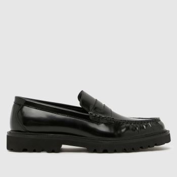 schuh Black Rudy Leather Loafer Mens Shoes