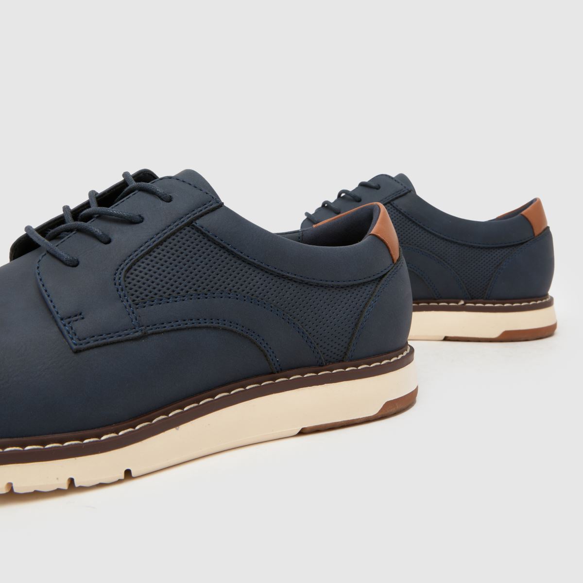 schuh Pedro White Sole Derby in Navy schuh Pedro White Sole Derby 7