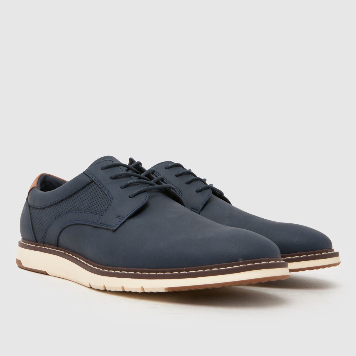 schuh Pedro White Sole Derby in Navy schuh Pedro White Sole Derby 8