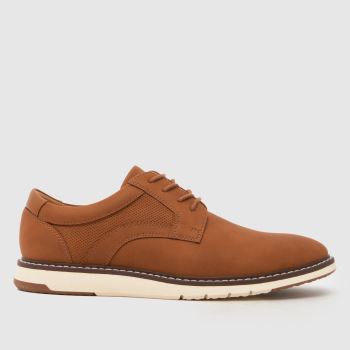 schuh Tan Pedro White Sole Derby Mens Shoes