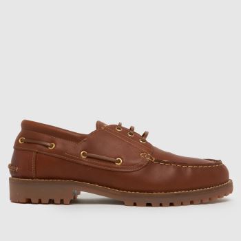 schuh Brown Palmer Leather Boat Shoe Mens Shoes