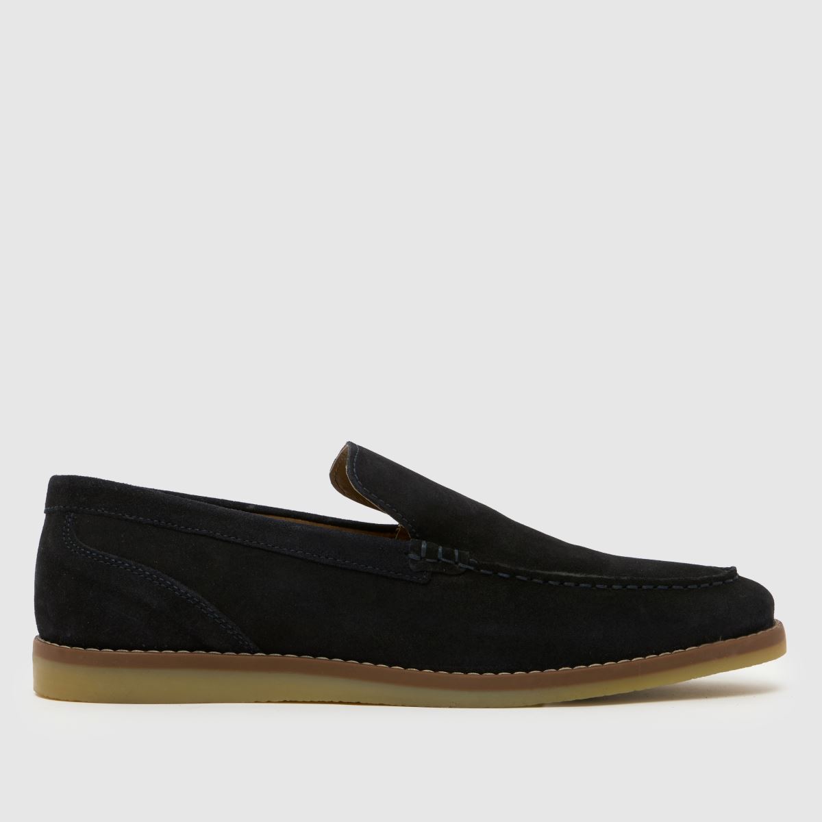 schuh Risk Suede Loafer Shoes in Navy