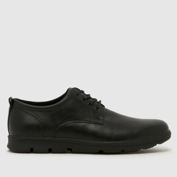 schuh Black Pilot Lace Up Mens Shoes