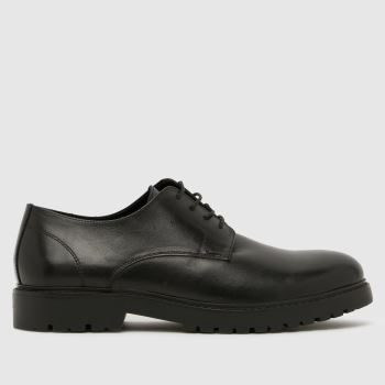 schuh Black Peirce Leather Lace Up Mens Shoes