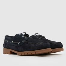 schuh Paris Suede Boat in Navy schuh Paris Suede Boat,2 of 4