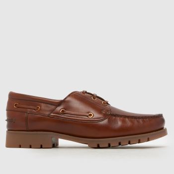 schuh Tan Paris Leather Boat Mens Shoes