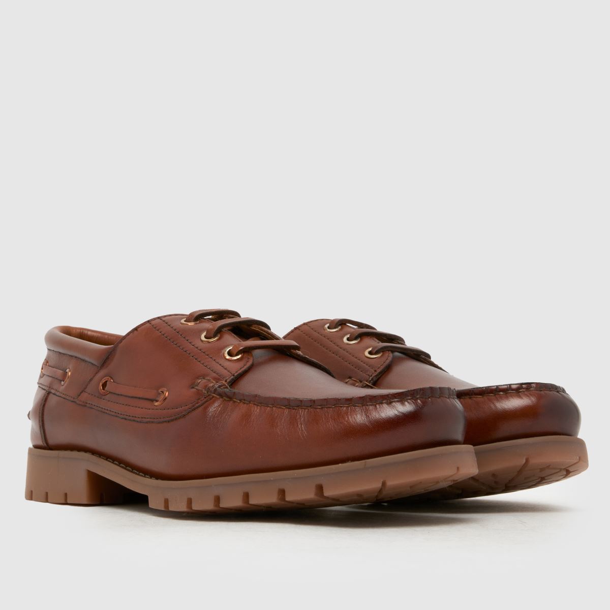 schuh Paris Leather Boat in Tan schuh Paris Leather Boat 1