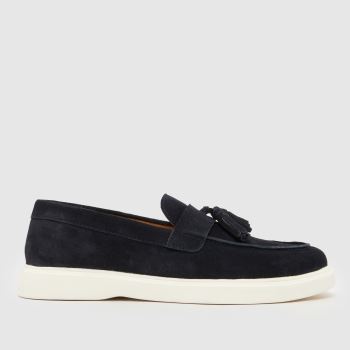 schuh Navy Percy Suede Tassel Loafer Mens Shoes