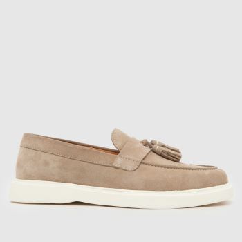 schuh Taupe Percy Suede Tassel Loafer Mens Shoes