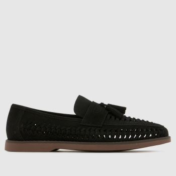 schuh Black Robbie Woven Loafer Mens Shoes