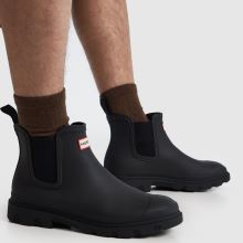 HUNTER BOOTS Downpour Chelsea in Black HUNTER BOOTS Downpour Chelsea,2 of 4