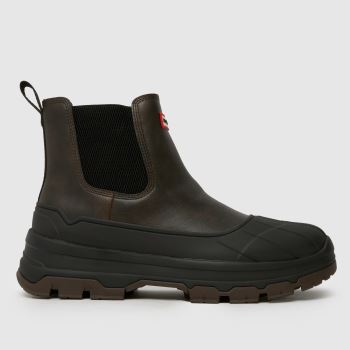 HUNTER BOOTS Black Chelsea Duck Mens Boots