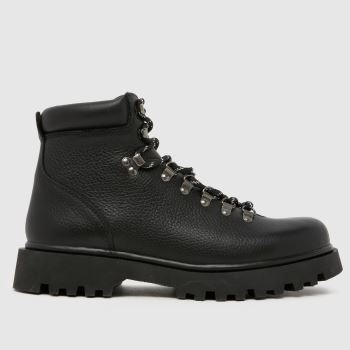 schuh Black Gideon Leather Hiker Mens Boots