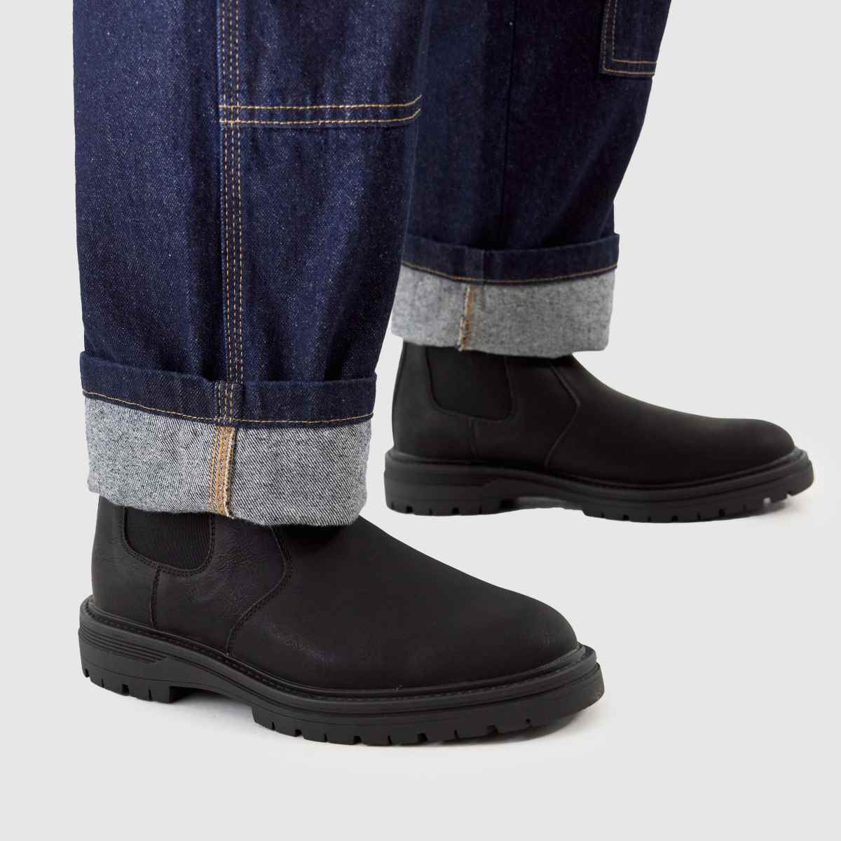 Mens Black schuh Dion Chunky Chelsea Boots schuh